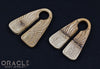 5/8" (16mm) Fossilized Mammoth Ivory Wing Triangle Split Weights
