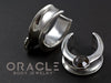 1" (25.4mm) Solid Silver Saddles With Dark Salt and Pepper Diamonds