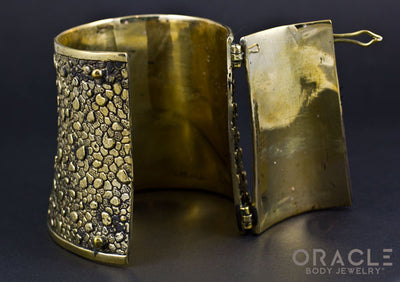 Ruler Cuff Bracelet with Pyrite
