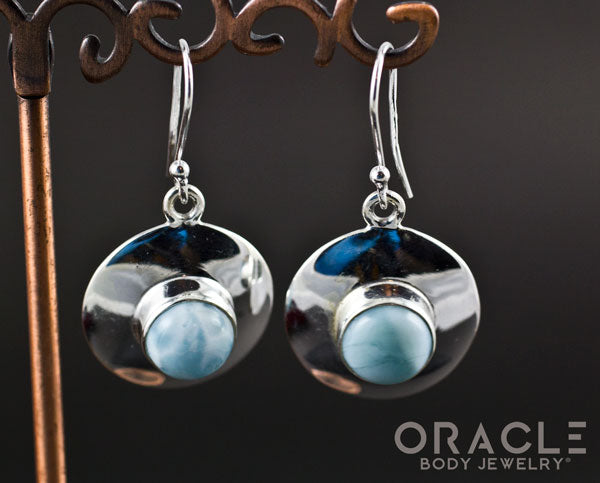 Sterling Silver Larimar Earrings