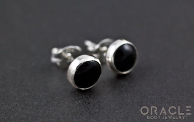 Sterling Silver Black Onyx Earrings