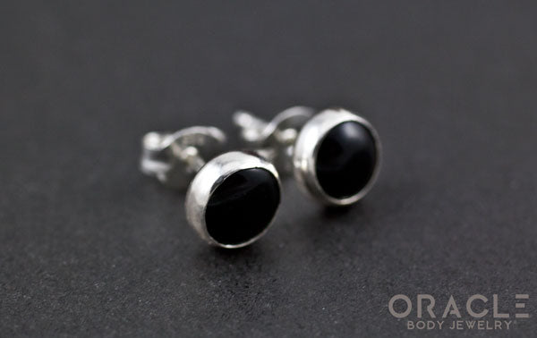 Sterling Silver Black Onyx Earrings