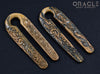 9/16" (14mm) Fossilized Mammoth Ivory Split Floral Weights
