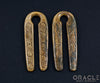 9/16" (14mm) Fossilized Mammoth Ivory Split Floral Weights