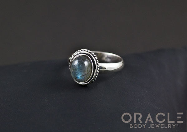 Sterling Silver ring with Labradorite Size 7