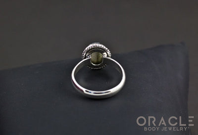 Sterling Silver ring with Labradorite Size 7