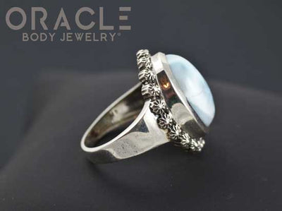 Sterling Silver Larimar Ring Size 7
