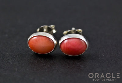 Sterling Silver Coral Earrings