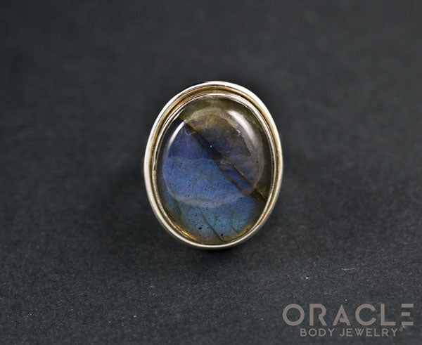 Sterling Silver Labradorite Ring Size 7