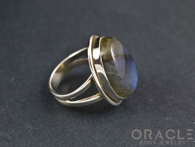 Sterling Silver Labradorite Ring Size 7