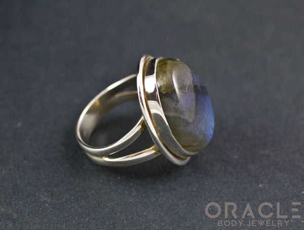 Sterling Silver Labradorite Ring Size 7
