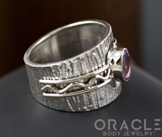 Sterling Silver Amethyst Ring Size 7