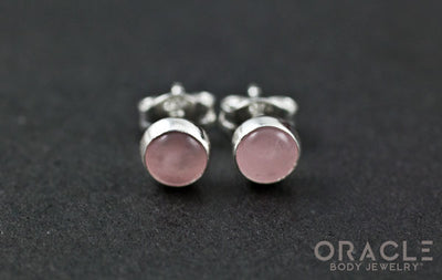 Sterling Silver Rose Quartz Earrings