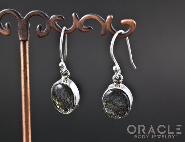 Sterling Silver Tourmalated Quartz Earrings