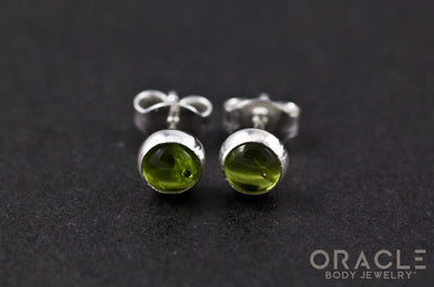 Sterling Silver Peridot Earrings