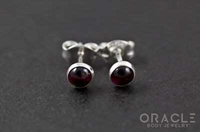Sterling Silver Garnet Earrings