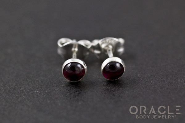 Sterling Silver Garnet Earrings
