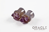 1/2" (12.5mm) Druzy Rough Amethyst Double Flare Plugs