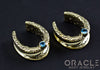 1" (25.4mm) Brass Saddles with Nugget Texture and Swiss Topaz