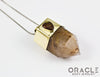 Zuul Pendant with Rutilated Quartz Points and Fire Agate Accent