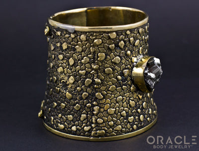 Ruler Cuff Bracelet with Pyrite