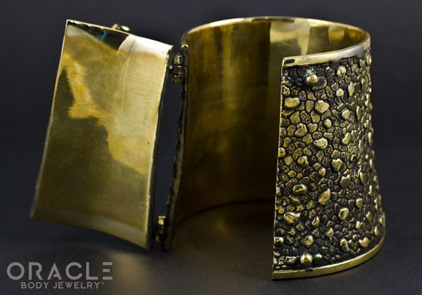 Ruler Cuff Bracelet with Pyrite