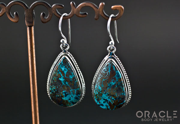 Sterling Silver Chrysocolla Earrings