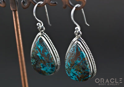 Sterling Silver Chrysocolla Earrings
