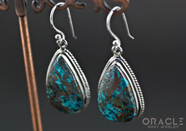 Sterling Silver Chrysocolla Earrings