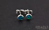 Sterling Silver Synthetic Blue Opal Earrings