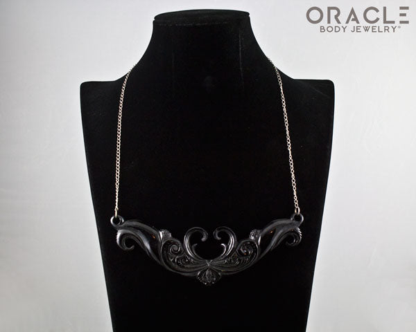 Horn Necklace with Steel Chain