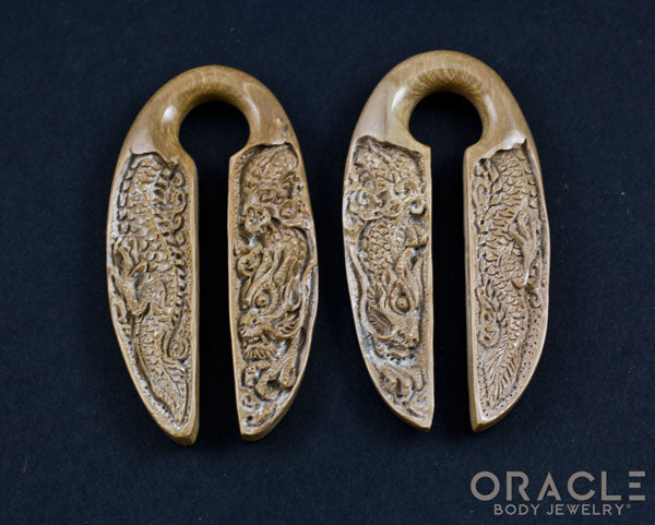 5/8" (16mm) Fossilized Mammoth Ivory Dragon Weights
