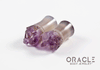 0g (8mm) Double Flare Druzy Rough Amethyst Plugs