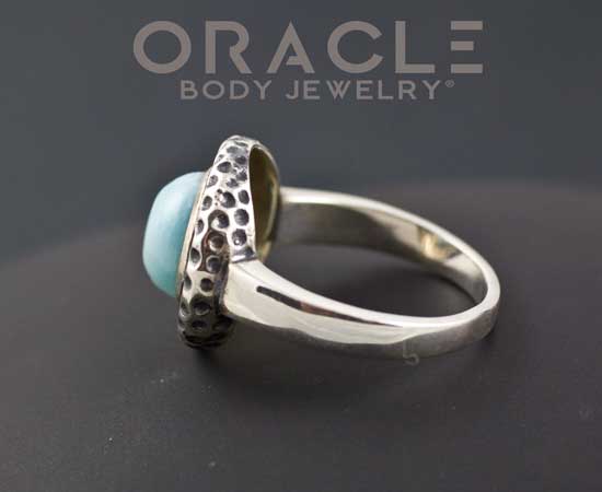 Sterling Silver Larimar Ring Size 7