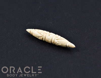 4g Fossilized Mammoth Ivory Carved Septum Spike