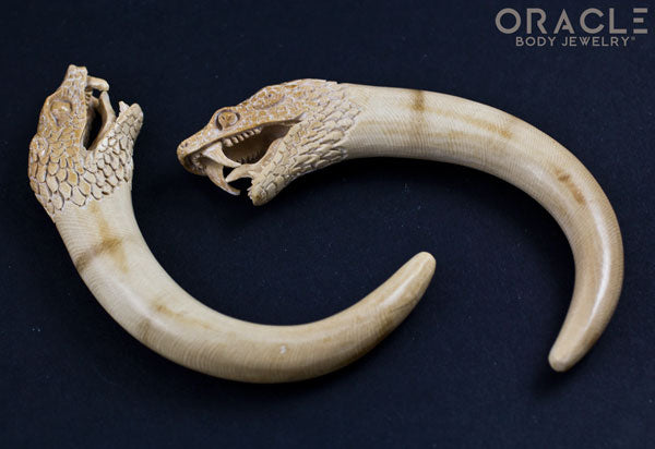 1/2" (12.5mm) Fossilized Mammoth Ivory Snake Claws