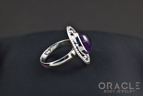 Sterling Silver ring with Amethyst Size 7