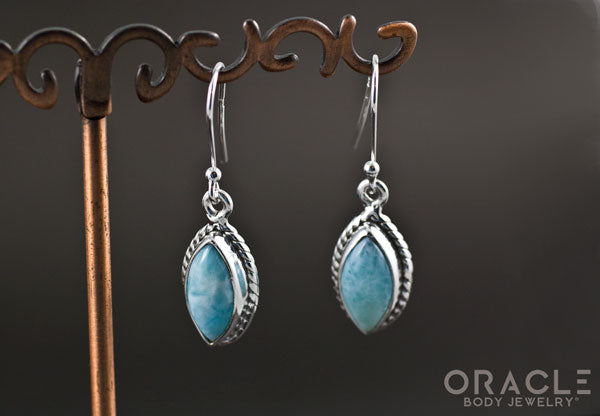 Sterling Silver Larimar Earrings