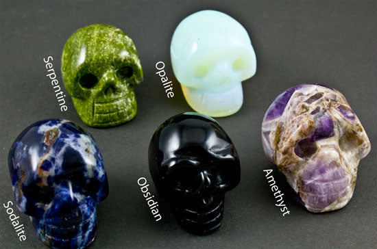 Small Carved Stone Skulls