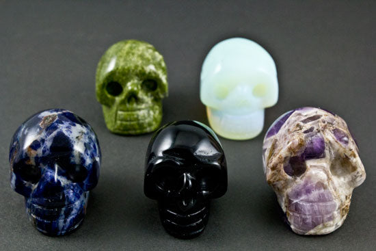 Small Carved Stone Skulls