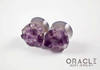 7/8" (22mm) Druzy Rough Amethyst Double Flare Plugs