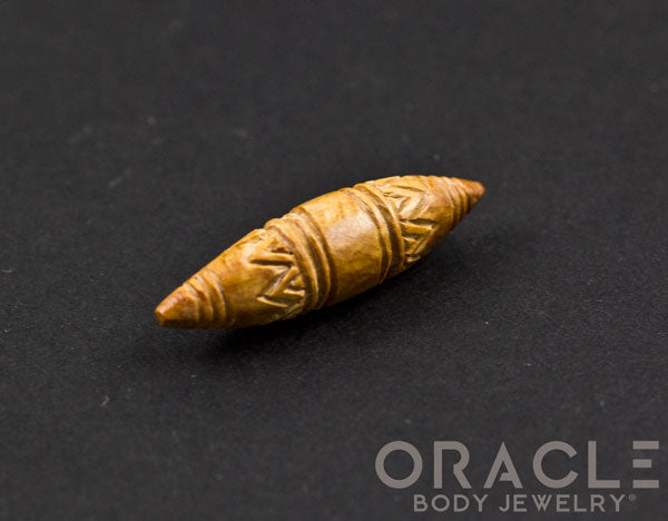 0g Fossilized Mammoth Ivory Carved Septum Tusk