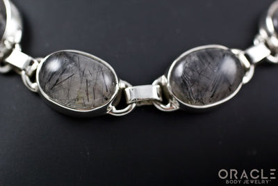 Sterling Silver Tourmalated Quartz Bracelet