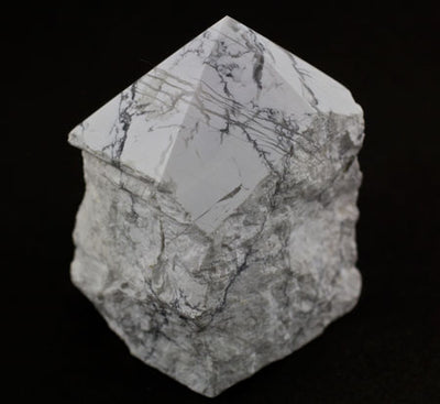 Howlite Polished Point and Rough Base