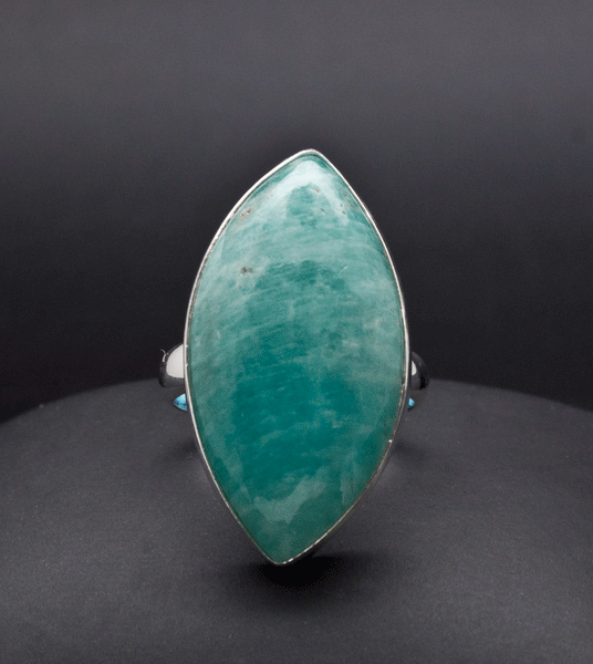 Sterling Silver Amazonite Ring Size 7