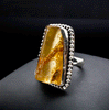 Sterling Silver Copal Amber Ring Size 5