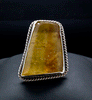 Sterling Silver Copal Amber Ring Size 8