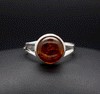 Sterling Silver Amber Ring Size 7