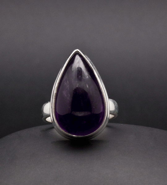 Sterling Silver Amethyst Ring Size 7