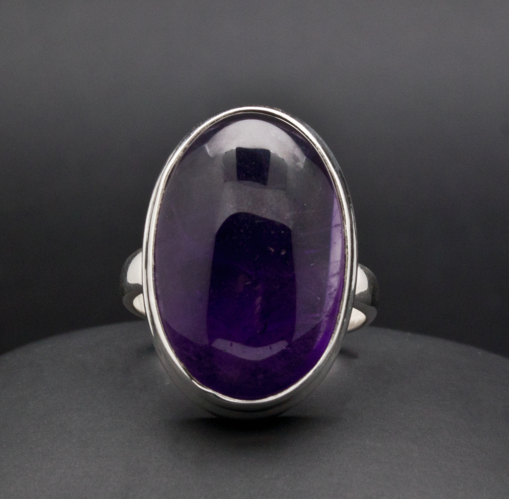 Sterling SIlver Amethyst Ring Size 8